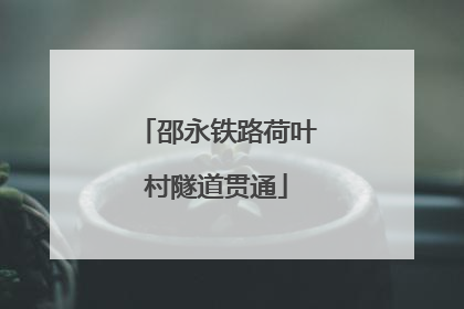 邵永铁路荷叶村隧道贯通