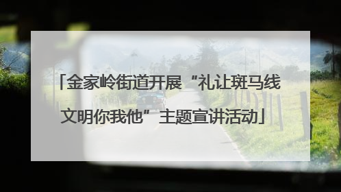 金家岭街道开展“礼让斑马线 文明你我他”主题宣讲活动