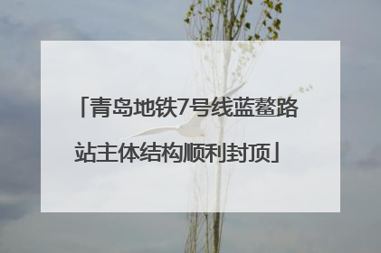 青岛地铁7号线蓝鳌路站主体结构顺利封顶