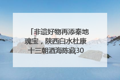 非遗好物再添秦地瑰宝，陕西白水杜康十三朝酒海陈藏30年别具一格