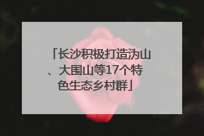 长沙积极打造沩山、大围山等17个特色生态乡村群