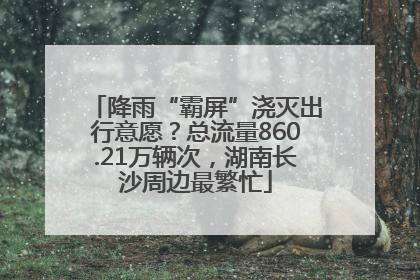 降雨“霸屏”浇灭出行意愿？总流量860.21万辆次，湖南长沙周边最繁忙