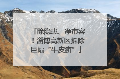 除隐患、净市容！淄博高新区拆除巨幅“牛皮癣”