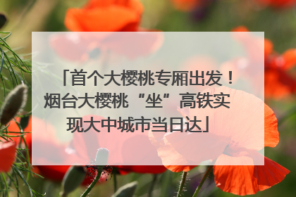 首个大樱桃专厢出发！烟台大樱桃“坐”高铁实现大中城市当日达