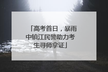 高考首日，暴雨中镇江民警助力考生寻师拿证