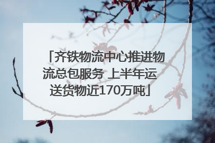 齐铁物流中心推进物流总包服务 上半年运送货物近170万吨