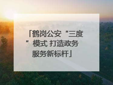 鹤岗公安“三度”模式 打造政务服务新标杆