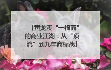 黄龙溪“一根面”的商业江湖：从“顶流”到九年商标战