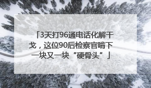 3天打96通电话化解干戈，这位90后检察官啃下一块又一块“硬骨头”