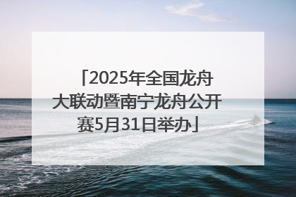 2025年全国龙舟大联动暨南宁龙舟公开赛5月31日举办