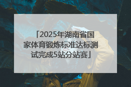 2025年湖南省国家体育锻炼标准达标测试完成5站分站赛