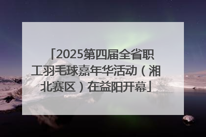 2025第四届全省职工羽毛球嘉年华活动（湘北赛区）在益阳开幕