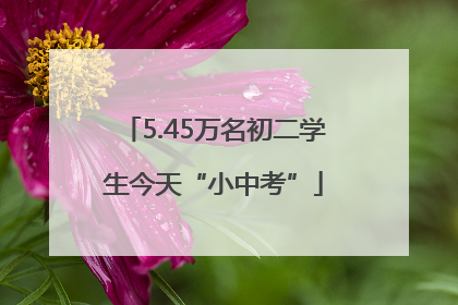 5.45万名初二学生今天“小中考”