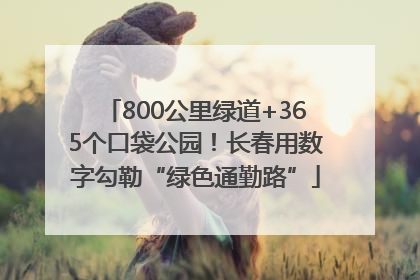 800公里绿道+365个口袋公园！长春用数字勾勒“绿色通勤路”