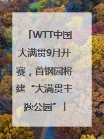 WTT中国大满贯9月开赛，首钢园将建“大满贯主题公园”
